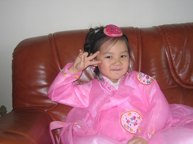 First time to wear hanbok
