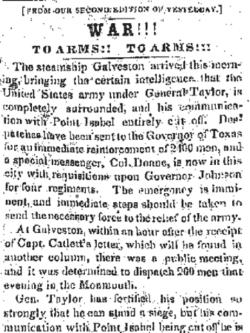 US declares war on Mexico