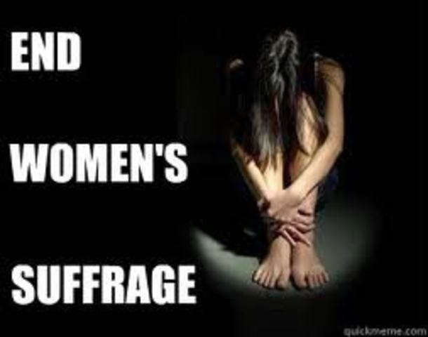 Woman's Suffrage begins