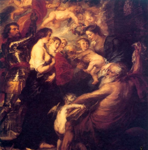 Virgen con el niño y santos por Peter Paul Rubens