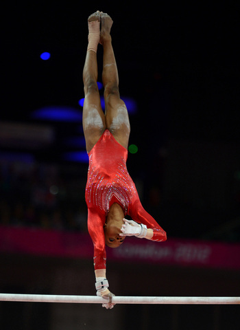 gabby at Olimpics on bars
