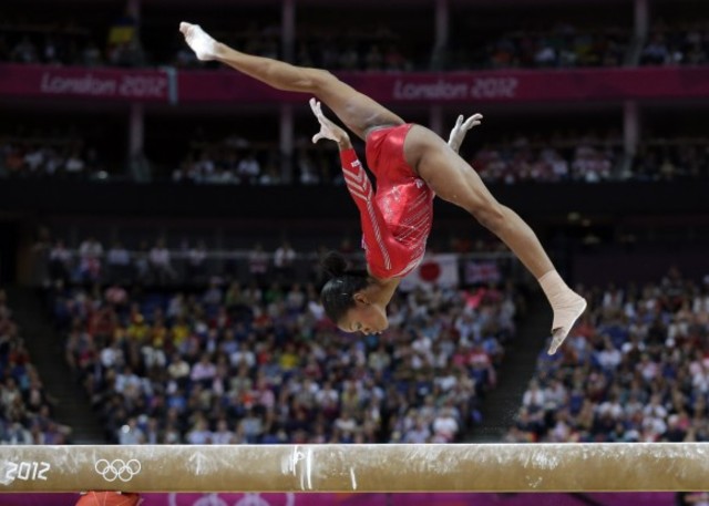 Gabby on the beam