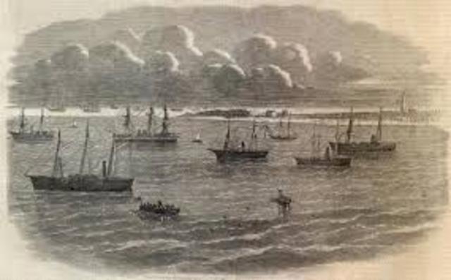 Britain Blockades American Ports