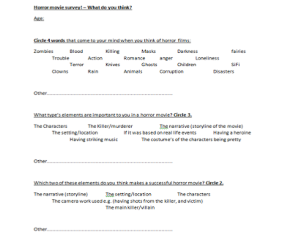 Conducting a general survey