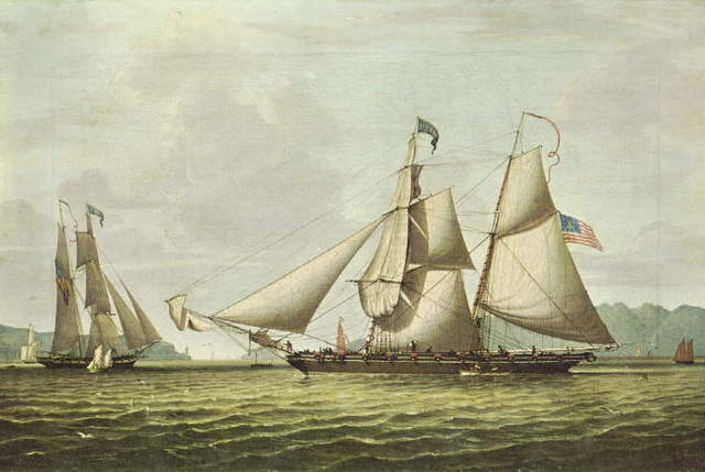 Britian blockades American ports