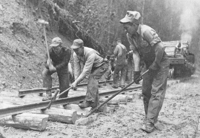Laying of railway tracks