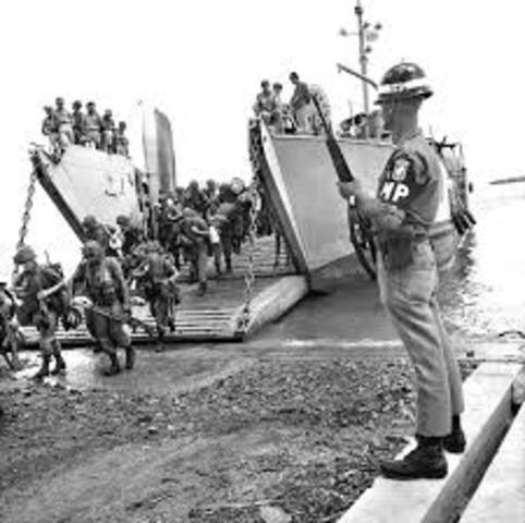 The American involvement in the Vietnam War officially begins