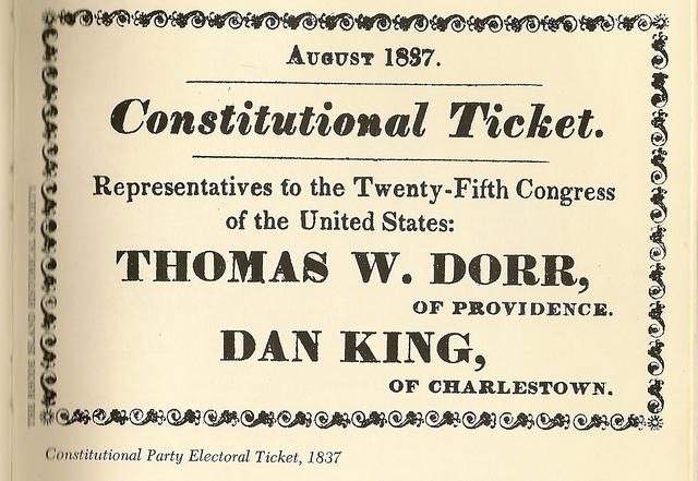 Constitutional Party loses election but Dorr elected to General Assembly