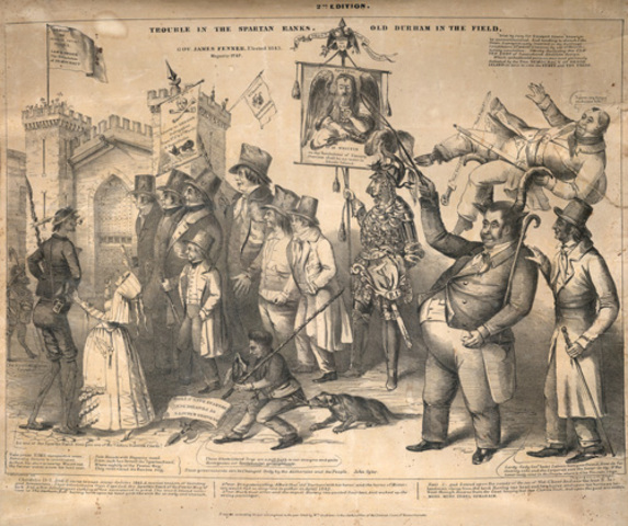 Dorr breaks up group of his followers and leaves RI