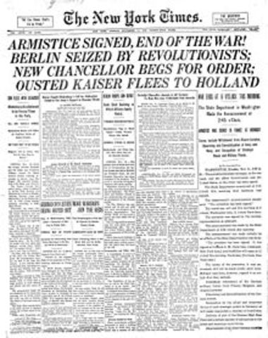 Armistice signed as Allies defeat Central Powers