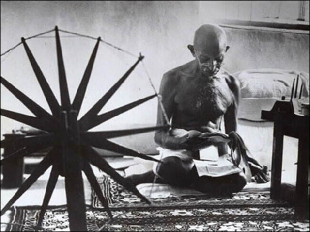 Gandhi leads Indian campaign of civil disobedience