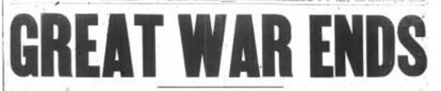 World war 1 ends