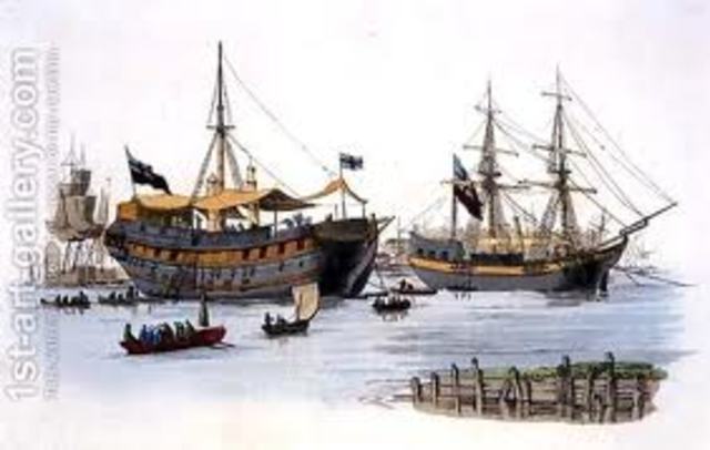 Britain Blockades American Ports