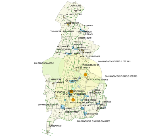 Vérification de la carte communale numérisée de la commune des Iffs