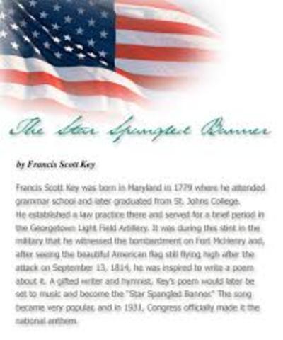 Writing of The Star Spangled Banner