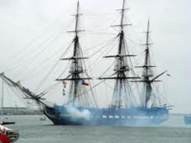 uss Constitution scores a victory