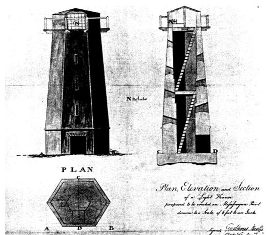 The first lighthouse on the Great Lakes began to function