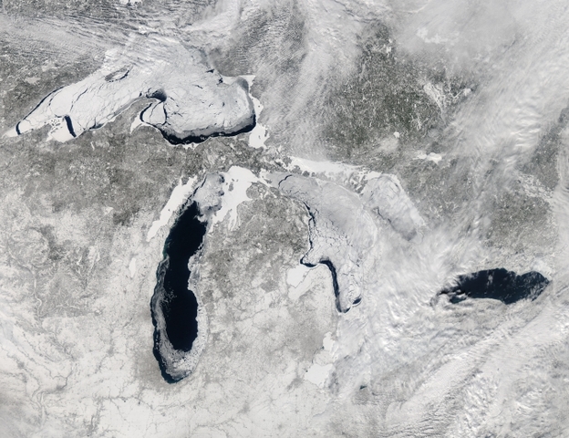 Ice covers 88% of the Great Lakes