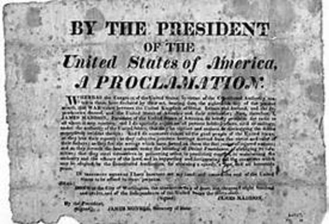 Congress Declares War On Britain