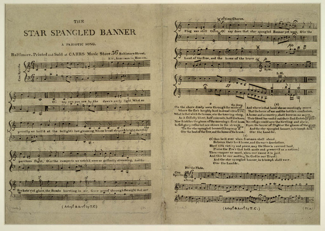 Writing of the Star Spangled Banner