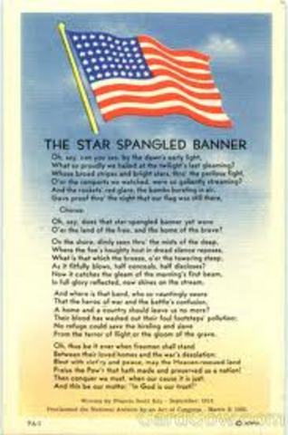 Writig the Star Spangled Banner