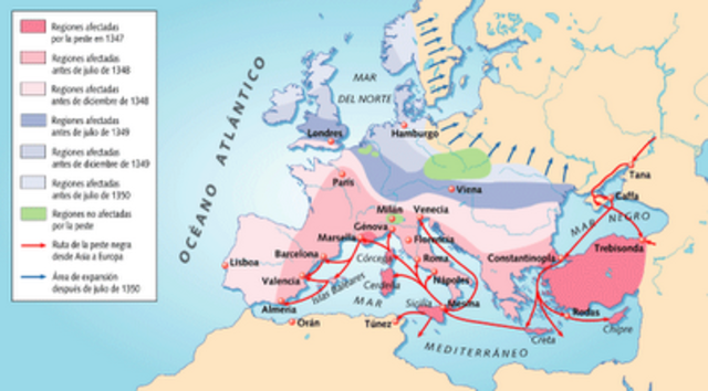 La peste negra se expande