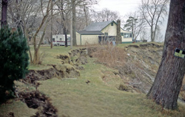 Above average precipitation and storms cause flooding and erosion on Lake Erie
