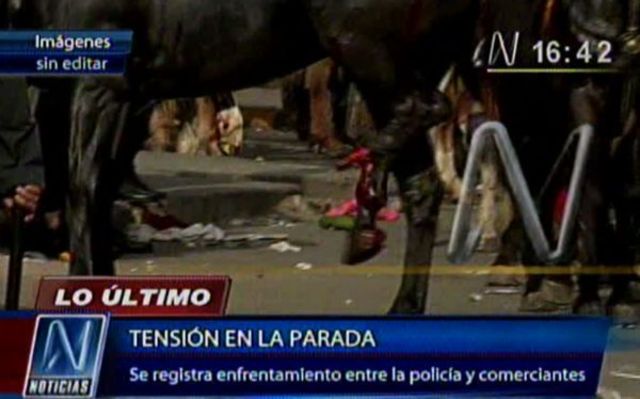 Caballo herido durante disturbios tuvo que ser sacrificado