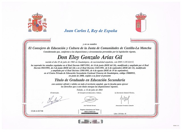 Titulacion de la ESO