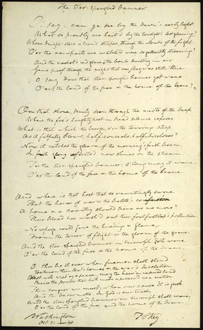 Writing the Star Spangled Banner