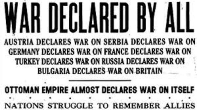 Astria-Hungary declares war on Serbia