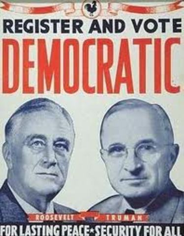 Franklin D. Roosevelt elected President in U.S