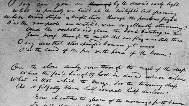Writing of the Star Spangled Banner