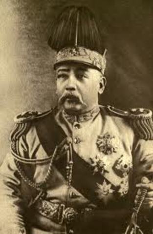 Yuan Shikai is the new president of the new Republic of China