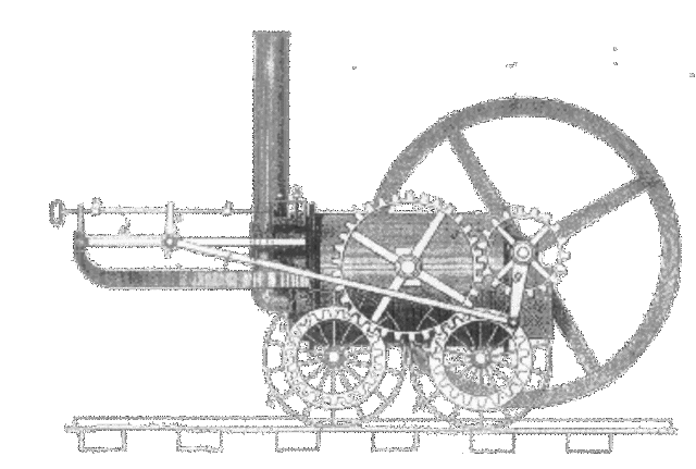 Richard  Trevithick demonstrated the first steam locomotive