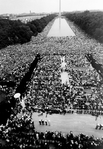 March on Washington Viewed from the Lincoln Memorial
