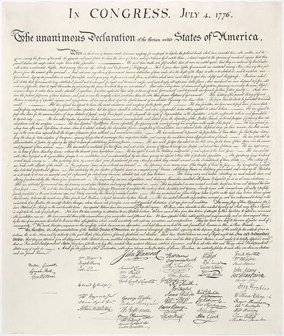 La Declaración de Independencia de Estados Unidos
