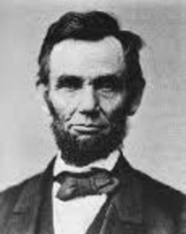 Abraham Lincoln is sworn in as 16th President.