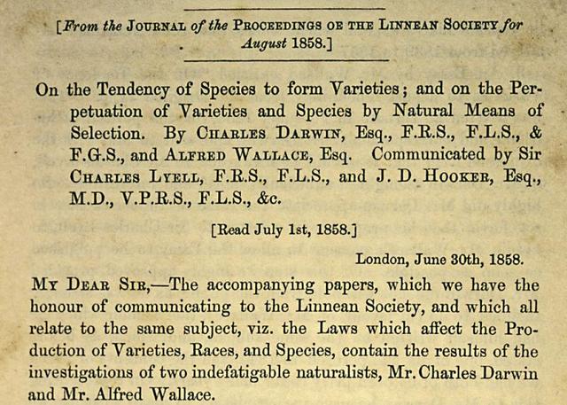 Charles Darwin wrote an unpublished essay on natural selection.
