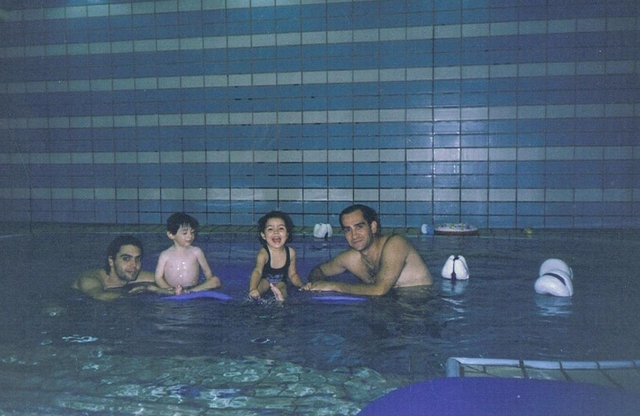 Mis primeras clases de natación.