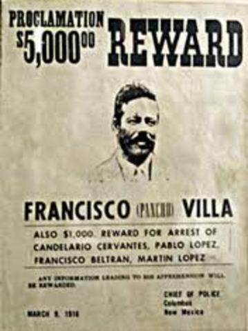Pancho Villa raids New Mexico
