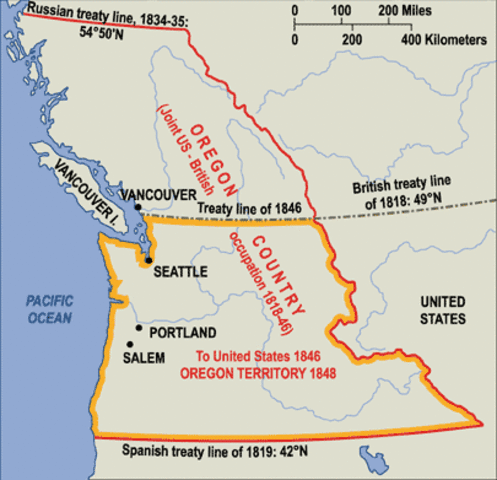 Britain and U.S. divide Oregon