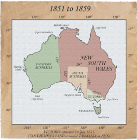 VIC separated from New South Wales