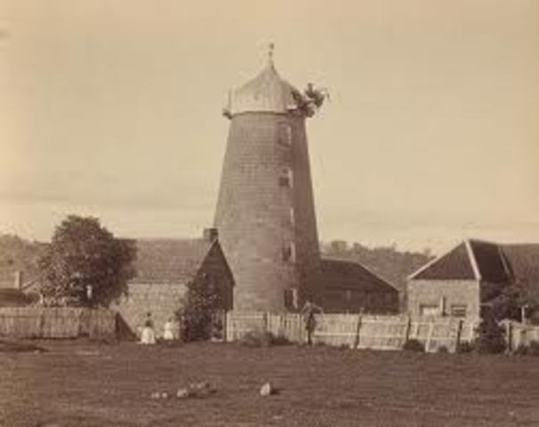 The first steam powered mill began operation