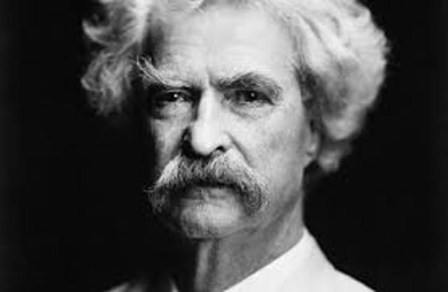 Famous Author Mark Twain Passes Away.
