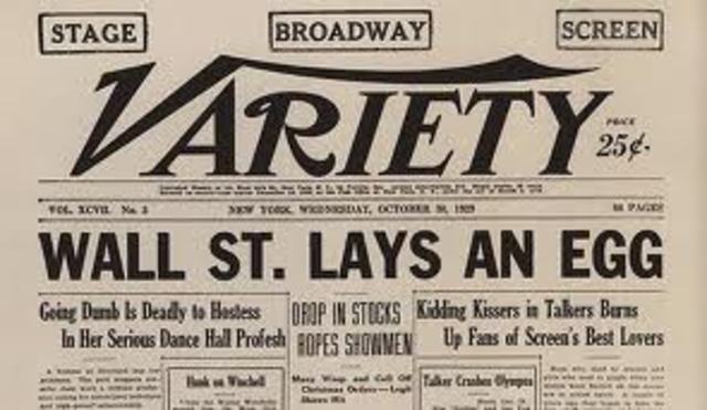 Stock Market Crash (Black Tuesday)