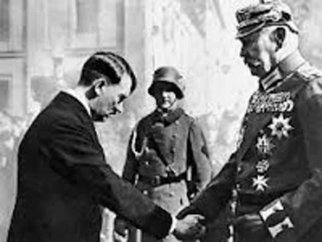 Hindenburg appoints Adolf Hitler Chancellor of Germany
