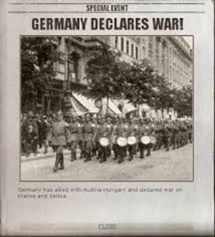 Germany Declares War on Russia