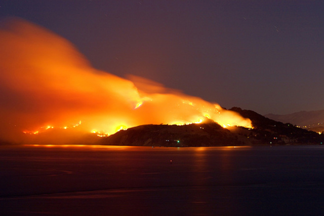 The island is on fire