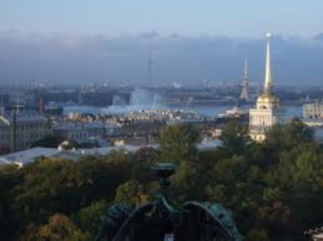 The city of St. Petersburg is founded
